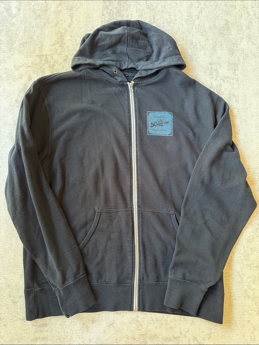 Men's Black The Bruery Full-Zip Hooded Sweatshirt